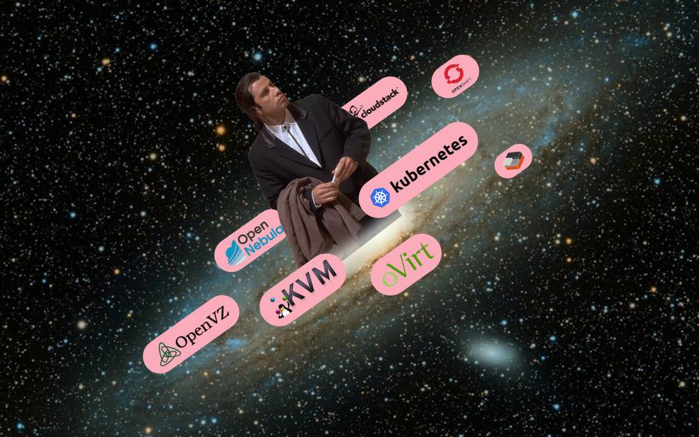 Un pesonnage perdu dans une galaxie de solutions Open Source alternatives à vmware