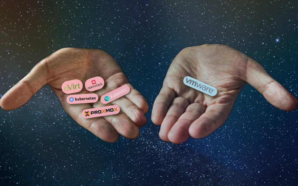 Pilules rouges = solution Open Source ; Pilule bleue = vmware