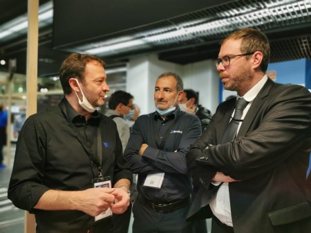 Laurent MARIE CEO Worteks, Pierre BAUDRACCO (Blue Mind) et Philippe LATOMBE (député 1ère circ Vendée)