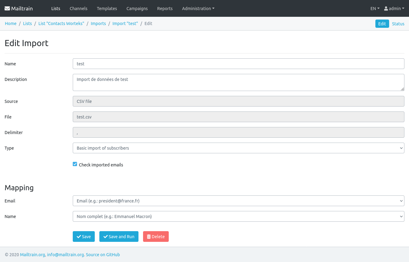 Mapping CSV