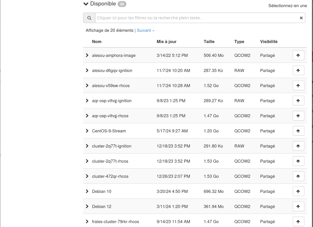 Les images disponibles l'image