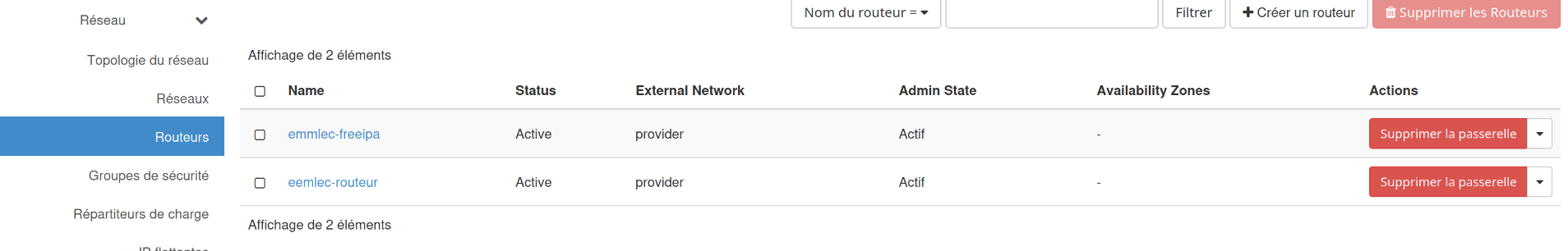 Création d'un routeur