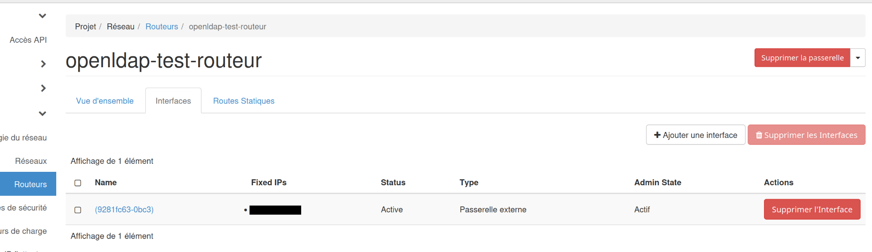 Ajout d'interface routeur