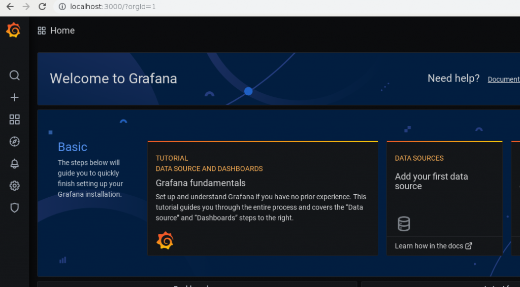 Grafana Console