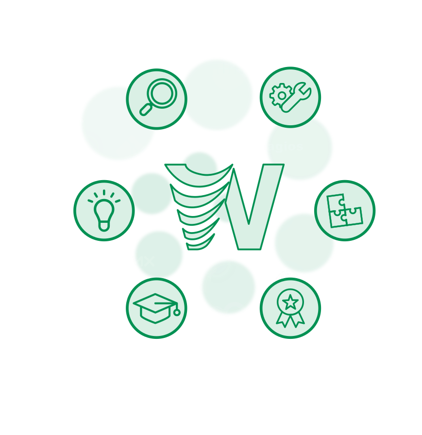 Représentation des services de W'ise dans un nuages de logos des technologies couvertes