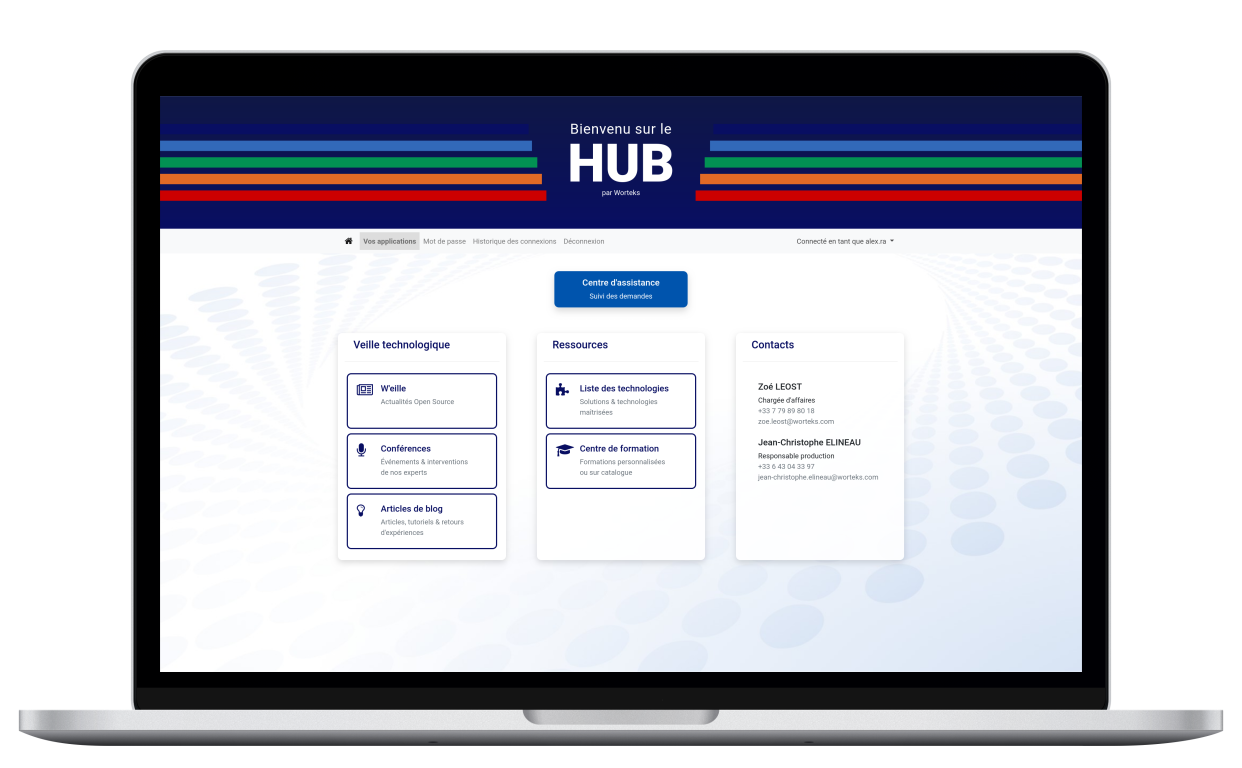 HUB, le portail de services Worteks